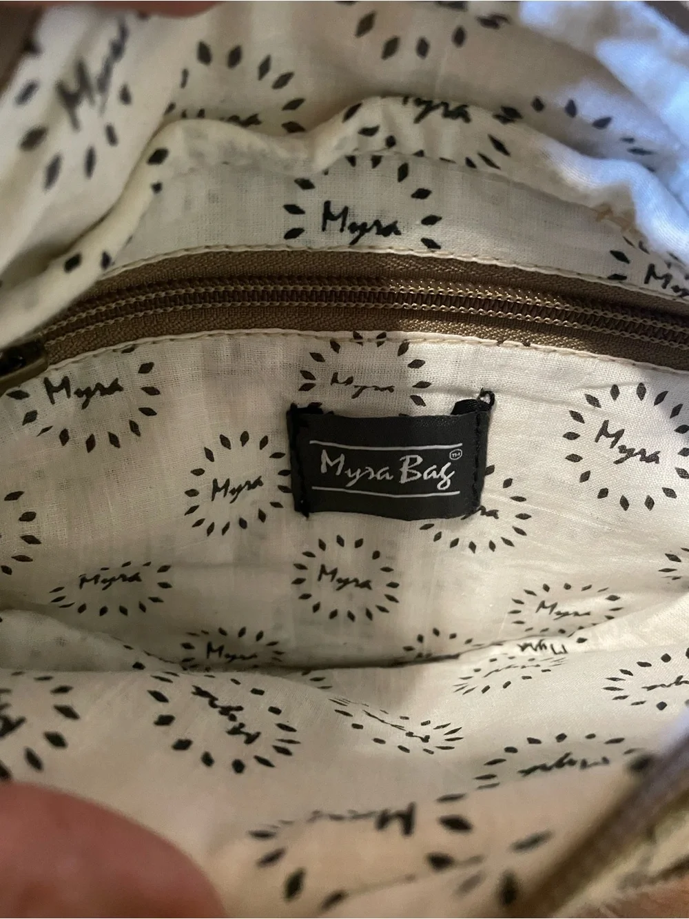 Myra Bag Western Cowhide Canvas Fanny Pack Impression Waist Bag Crossbody